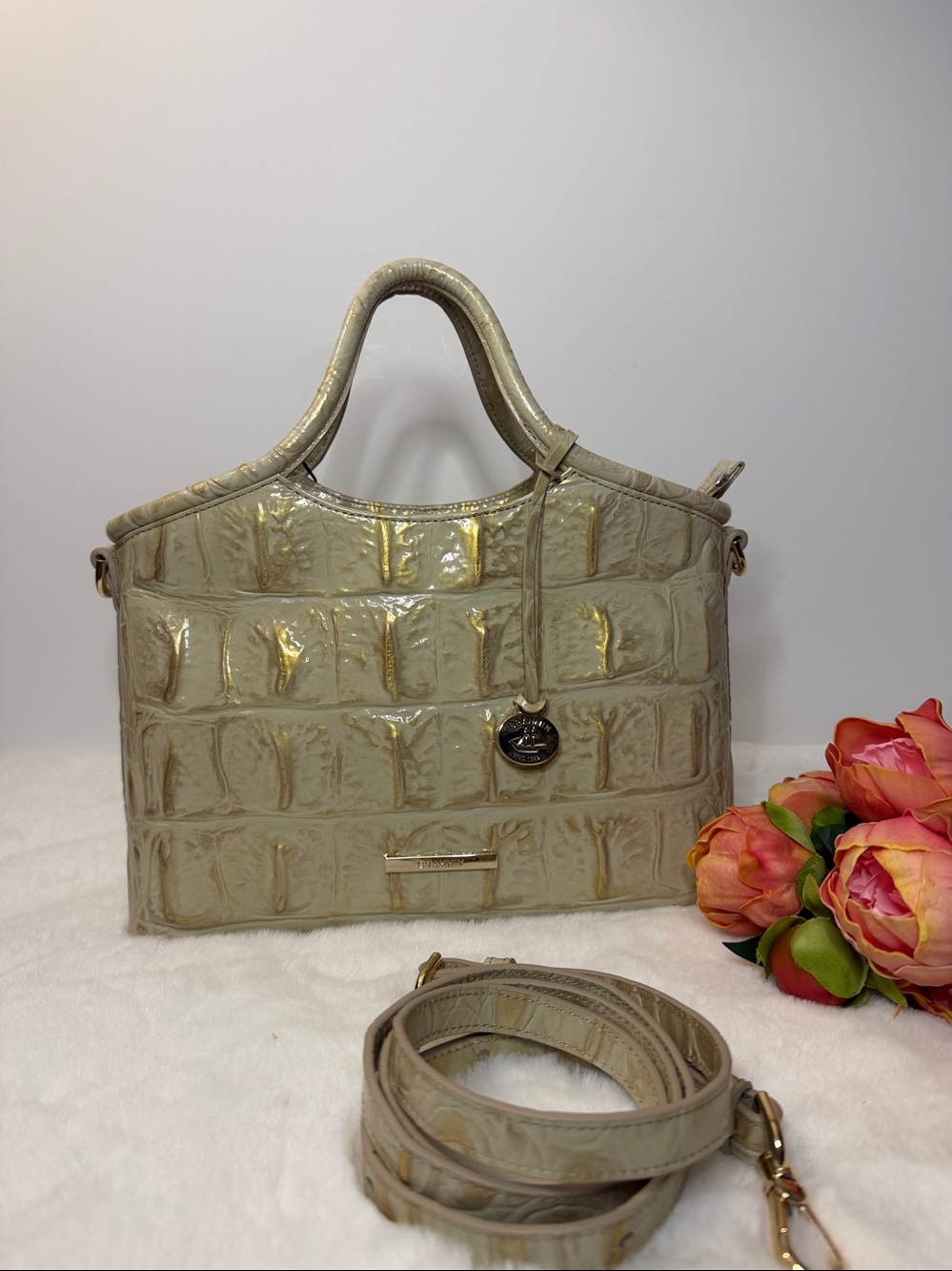 Brahmin small Elaine champagne Orinoco